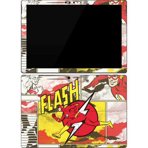 DC Comics The Flash Vintage Action Pose Pattern Surface Pro 7 Skin