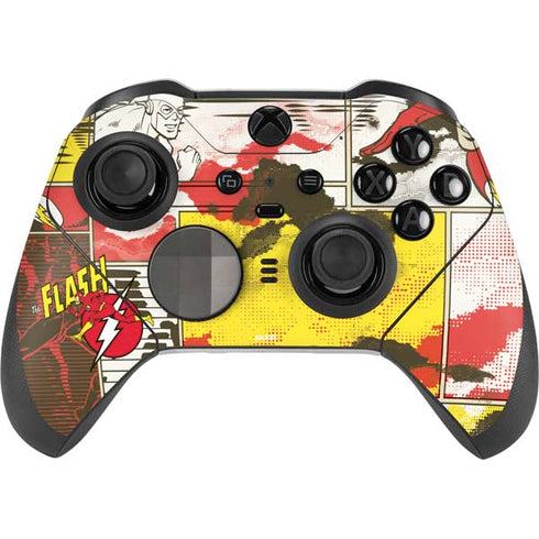 DC Comics The Flash Vintage Action Pose Pattern Xbox Elite Wireless Controller Series 2 Skin