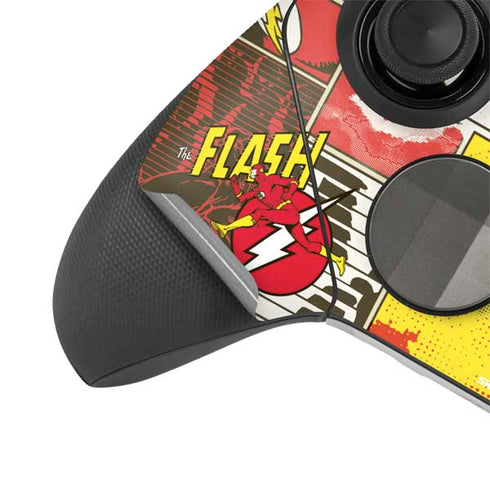 DC Comics The Flash Vintage Action Pose Pattern Xbox Elite Wireless Controller Series 2 Skin