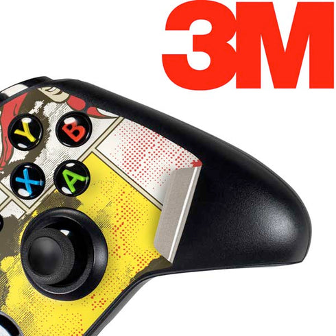 DC Comics The Flash Vintage Action Pose Pattern Xbox One Controller Skin