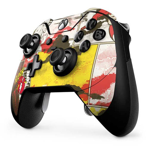 DC Comics The Flash Vintage Action Pose Pattern Xbox One Elite Controller Skin