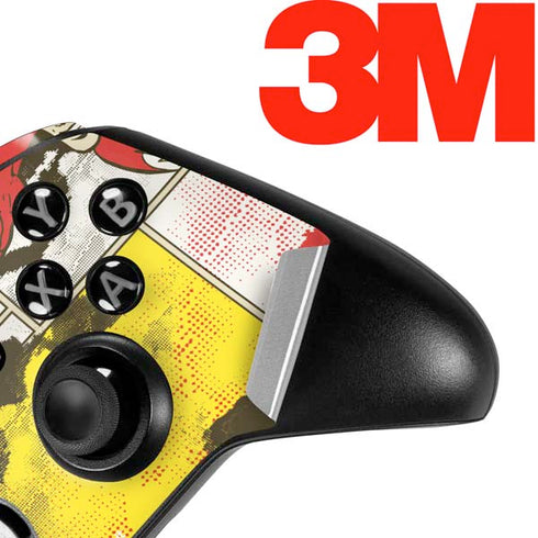 DC Comics The Flash Vintage Action Pose Pattern Xbox One Elite Controller Skin