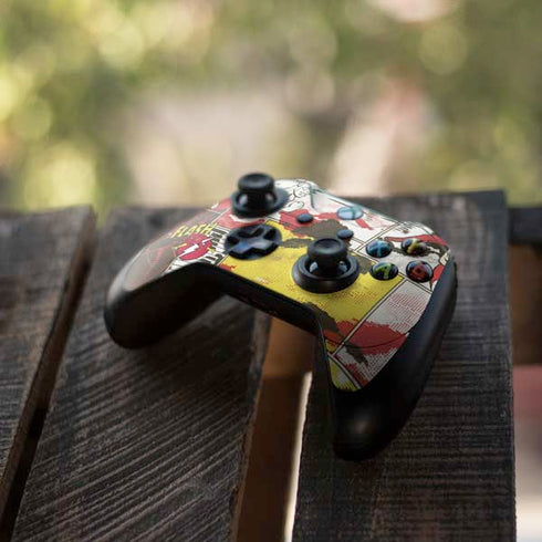 DC Comics The Flash Vintage Action Pose Pattern Xbox One Elite Controller Skin