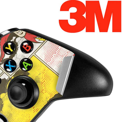 DC Comics The Flash Vintage Action Pose Pattern Xbox One S Controller Skin