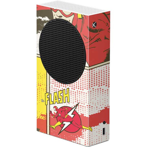 DC Comics The Flash Vintage Action Pose Pattern Xbox Series S Console Skin