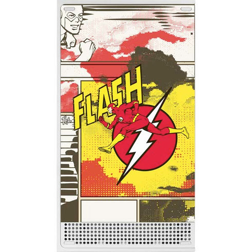 DC Comics The Flash Vintage Action Pose Pattern Xbox Series S Console Skin