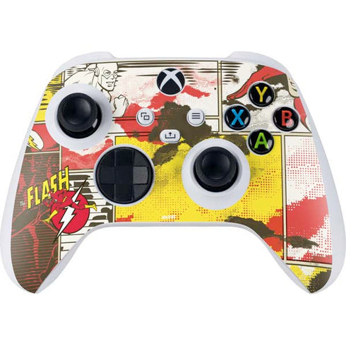 DC Comics The Flash Vintage Action Pose Pattern Xbox Series S Controller Skin