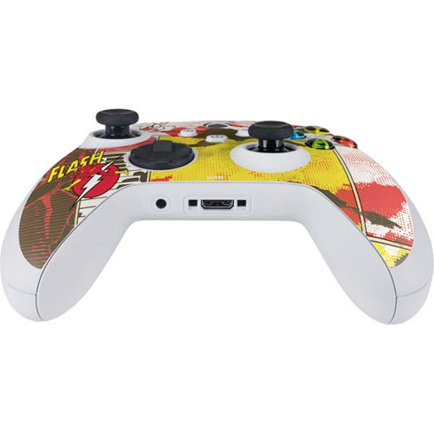 DC Comics The Flash Vintage Action Pose Pattern Xbox Series S Controller Skin