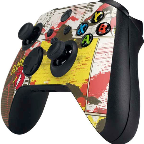 DC Comics The Flash Vintage Action Pose Pattern Xbox Series X Controller Skin