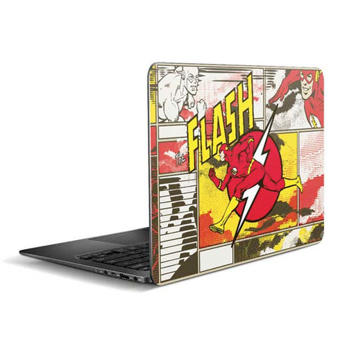 DC Comics The Flash Vintage Action Pose Pattern Zenbook UX305FA 13.3in Skin