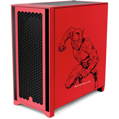 DC Comics The Flash Comic Pop Corsair 4000D Tempered Glass Mid-Tower ATX Case Skin
