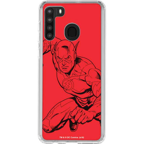 DC Comics The Flash Comic Pop Galaxy A21 Clear Case