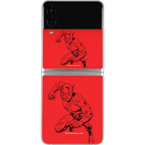 DC Comics The Flash Comic Pop Galaxy Z Flip4 5G Skin
