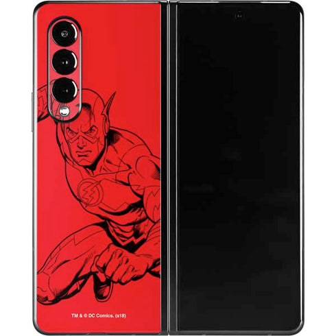 DC Comics The Flash Comic Pop Galaxy Z Fold3 5G Skin