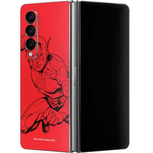 DC Comics The Flash Comic Pop Galaxy Z Fold4 5G Skin