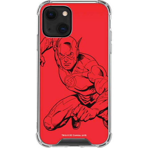 DC Comics The Flash Comic Pop iPhone 14 Plus Clear Case