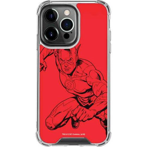DC Comics The Flash Comic Pop iPhone 14 Pro Clear Case