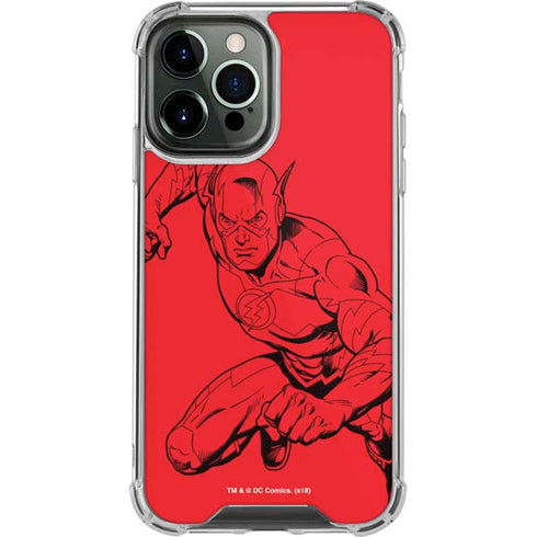DC Comics The Flash Comic Pop iPhone 14 Pro Max Clear Case