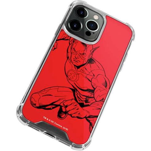 DC Comics The Flash Comic Pop iPhone 15 Pro Max Clear Case