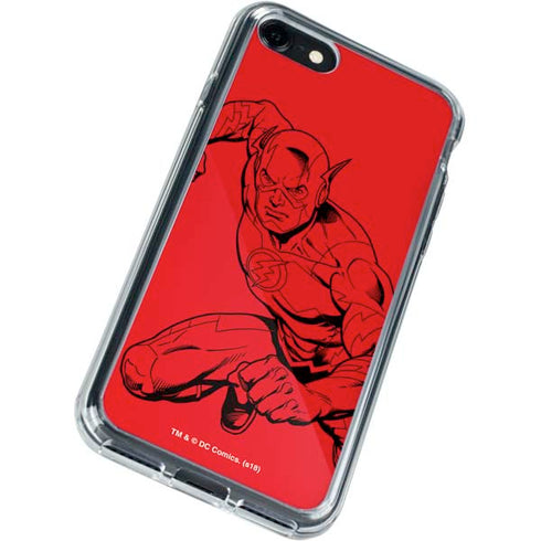 DC Comics The Flash Comic Pop iPhone SE (2nd & 3rd Gen) Clear Case