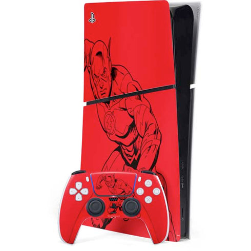 DC Comics The Flash Comic Pop PS5 Slim Digital Edition Bundle Skin