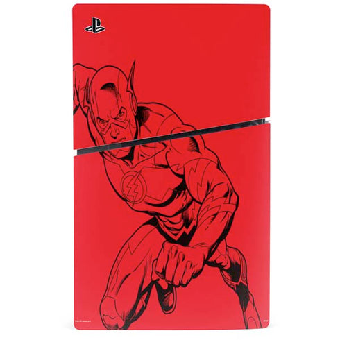 DC Comics The Flash Comic Pop PS5 Slim Digital Edition Console Skin