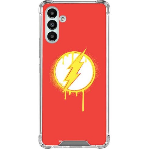 DC Comics The Flash Emblem Drip Galaxy A13 5G Clear Case