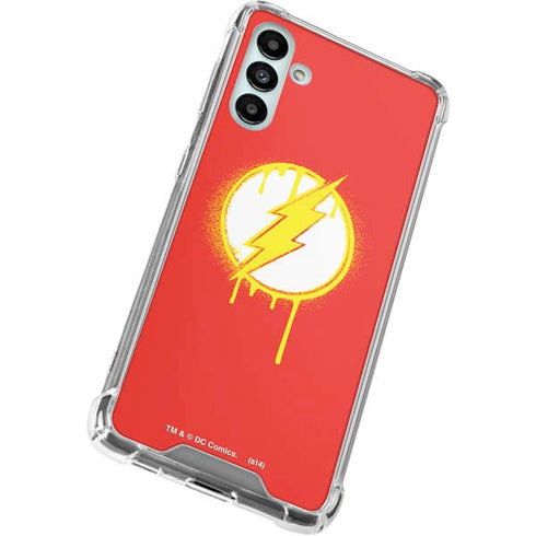 DC Comics The Flash Emblem Drip Galaxy A13 5G Clear Case