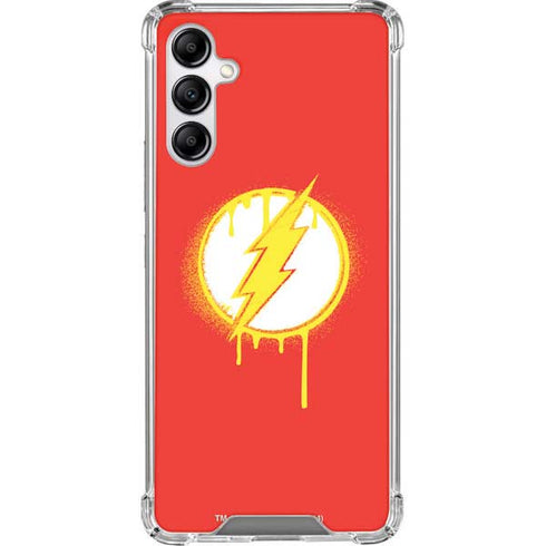 DC Comics The Flash Emblem Drip Galaxy A14 5G Clear Case