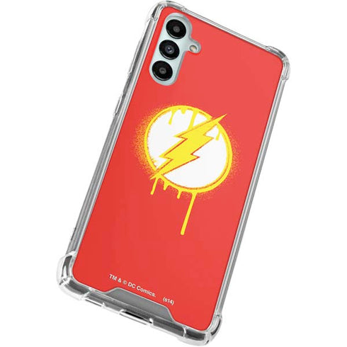 DC Comics The Flash Emblem Drip Galaxy A15 5G Clear Case