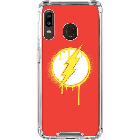 DC Comics The Flash Emblem Drip Galaxy A30 Clear Case
