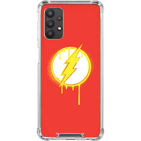 DC Comics The Flash Emblem Drip Galaxy A32 5G Clear Case