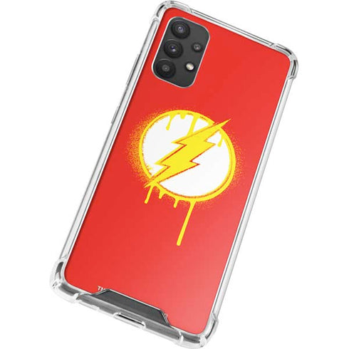 DC Comics The Flash Emblem Drip Galaxy A32 5G Clear Case