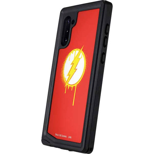 DC Comics The Flash Emblem Drip Galaxy Note 10 Waterproof Case