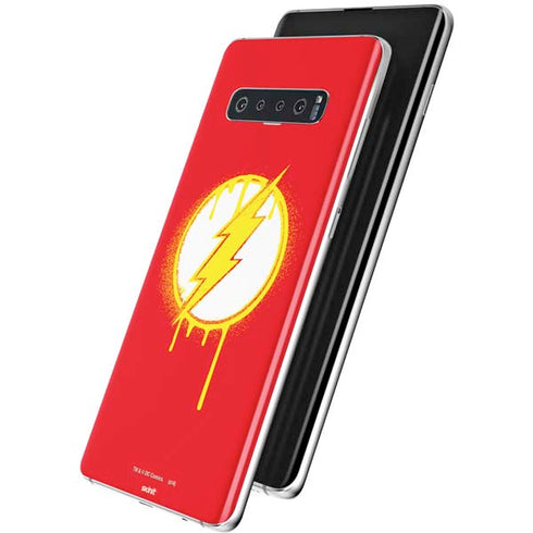 DC Comics The Flash Emblem Drip Galaxy S10 Plus Skin