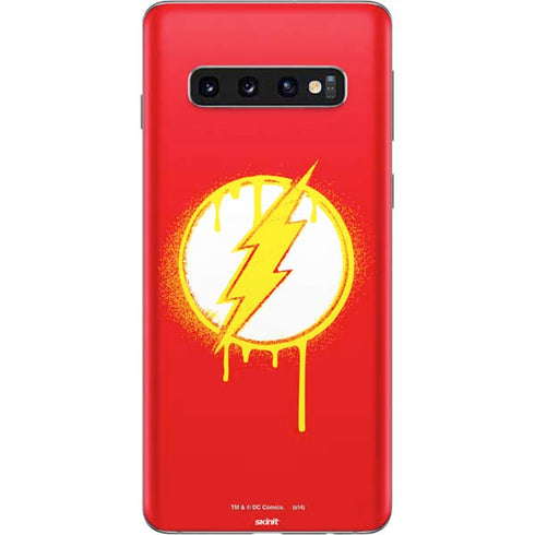DC Comics The Flash Emblem Drip Galaxy S10 Skin