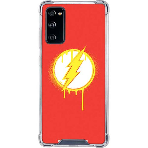 DC Comics The Flash Emblem Drip Galaxy S20 FE Clear Case