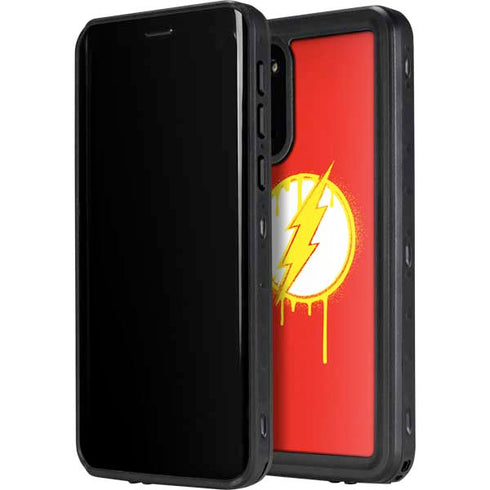 DC Comics The Flash Emblem Drip Galaxy S20 Plus Waterproof Case