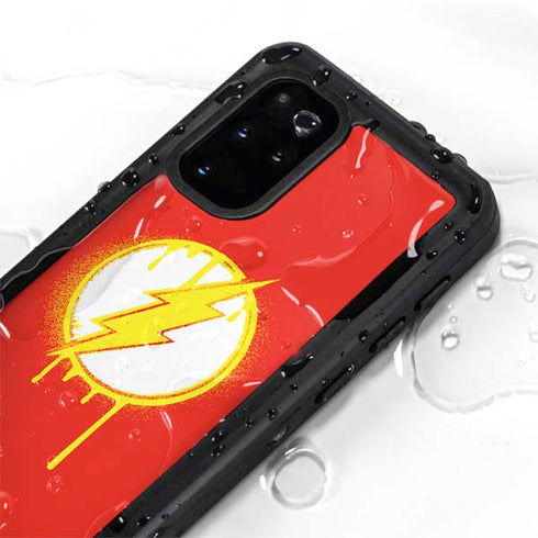 DC Comics The Flash Emblem Drip Galaxy S20 Plus Waterproof Case