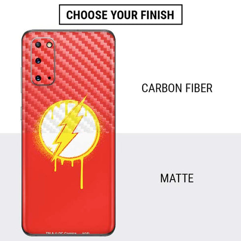 DC Comics The Flash Emblem Drip Galaxy S20 Skin