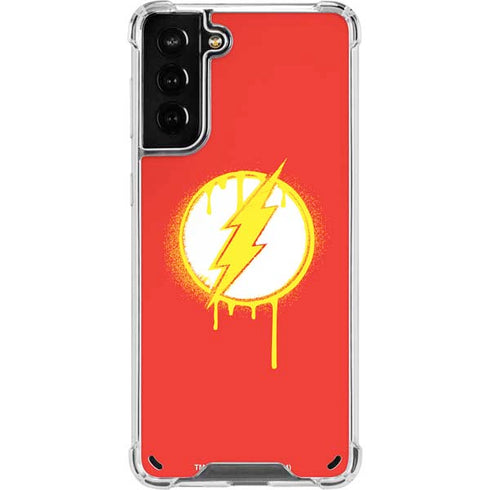 DC Comics The Flash Emblem Drip Galaxy S21 Plus 5G Clear Case