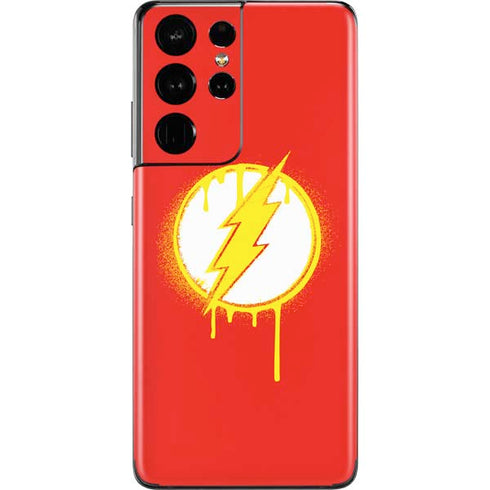 DC Comics The Flash Emblem Drip Galaxy S21 Ultra 5G Skin
