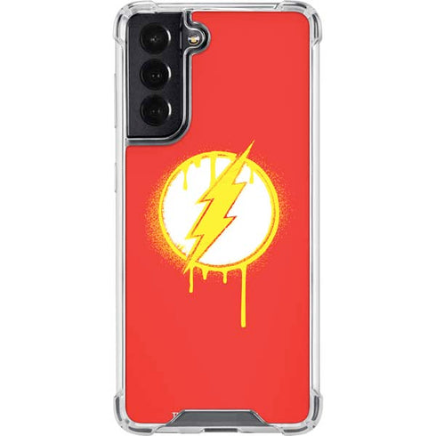 DC Comics The Flash Emblem Drip Galaxy S22 Clear Case