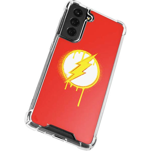DC Comics The Flash Emblem Drip Galaxy S22 Clear Case