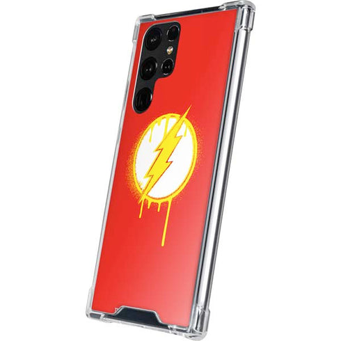DC Comics The Flash Emblem Drip Galaxy S22 Ultra Clear Case