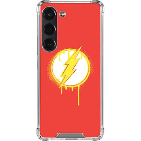 DC Comics The Flash Emblem Drip Galaxy S23 Clear Case