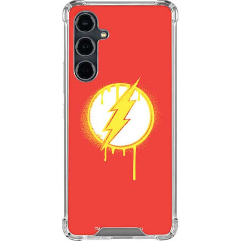 DC Comics The Flash Emblem Drip Galaxy S23 FE Clear Case