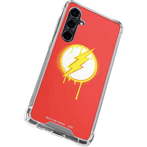 DC Comics The Flash Emblem Drip Galaxy S23 FE Clear Case