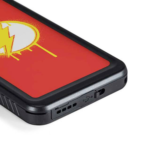 DC Comics The Flash Emblem Drip Galaxy S23 Plus Waterproof Case