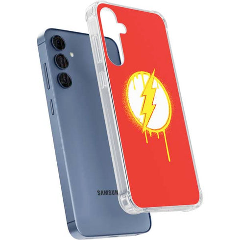 DC Comics The Flash Emblem Drip Galaxy S24 Clear Case